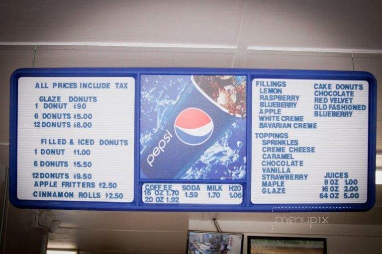 Dixie Doughnuts - Wilkesboro, NC menu_pic