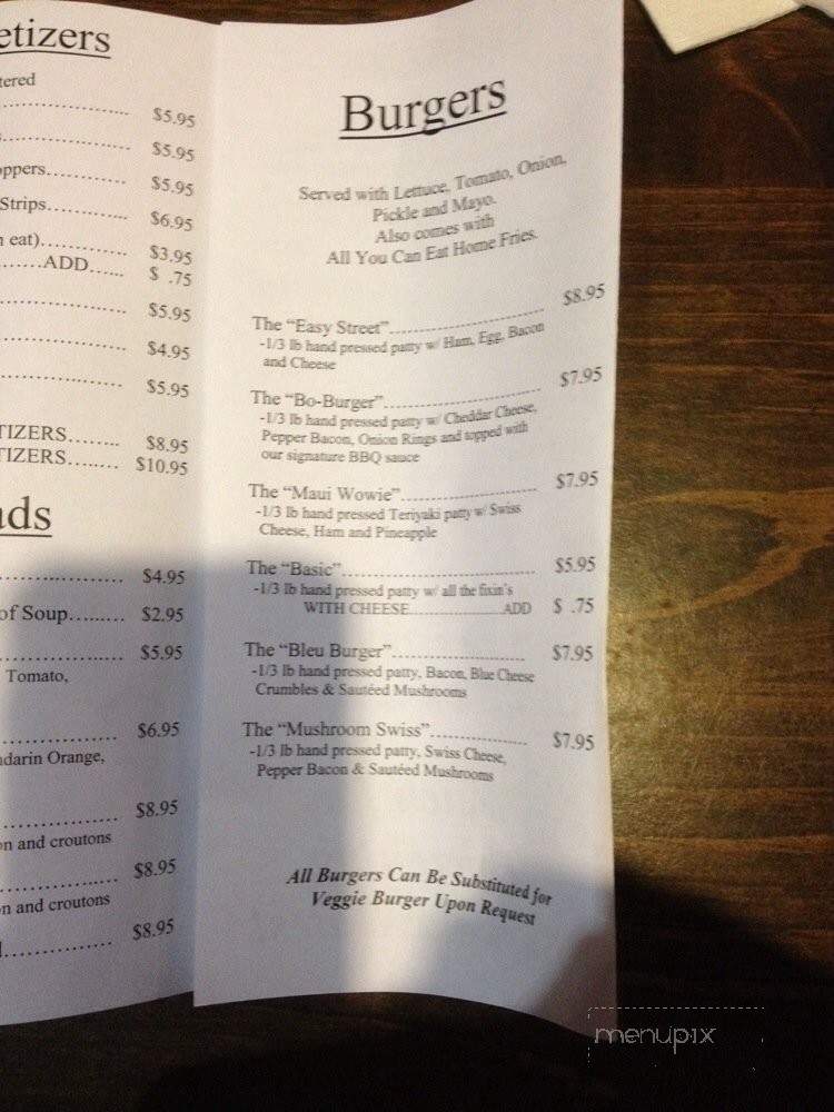 Easy Street Bar & Grill - Vancouver, WA menu_pic