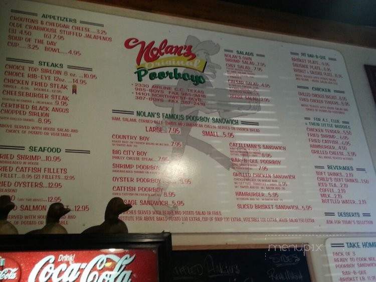 Nolan's - Corpus Christi, TX menu_pic