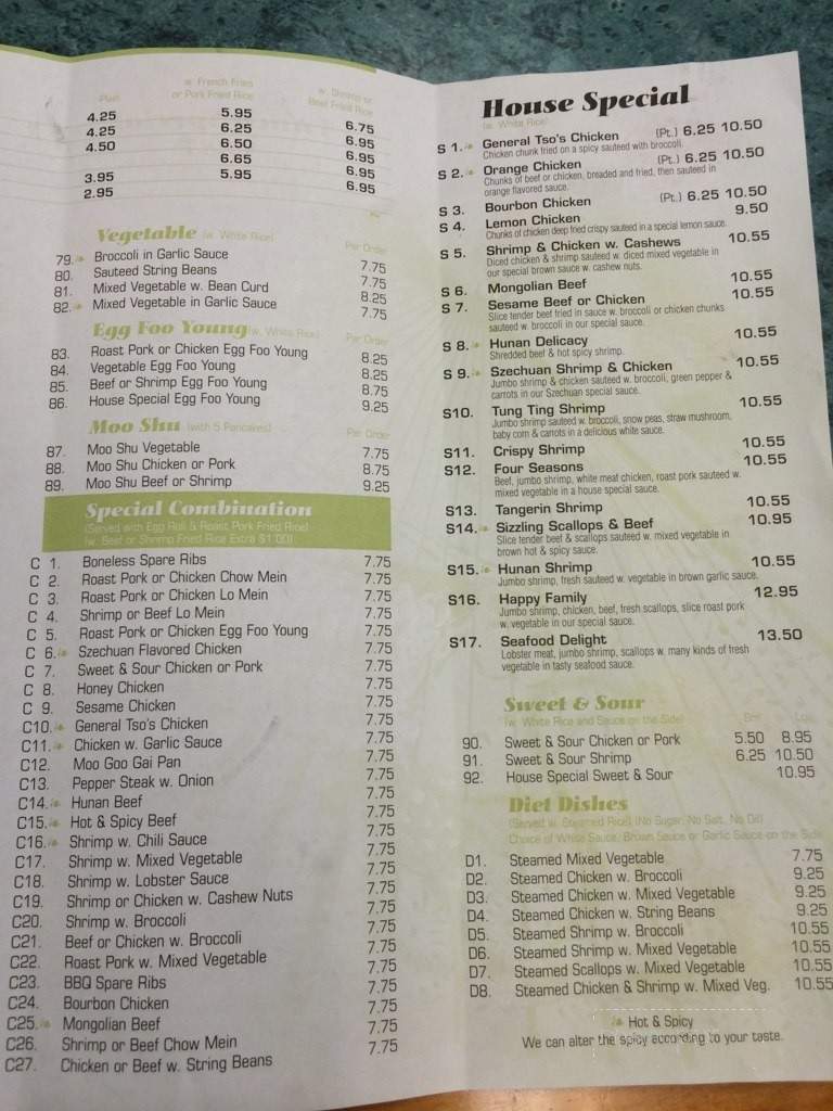 First Wok Chinese Restaurant - High Springs, FL menu_pic