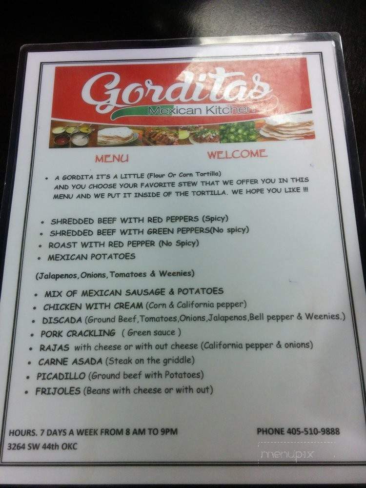 Gordita's Mexican Kitchen - Oklahoma City, OK menu_pic