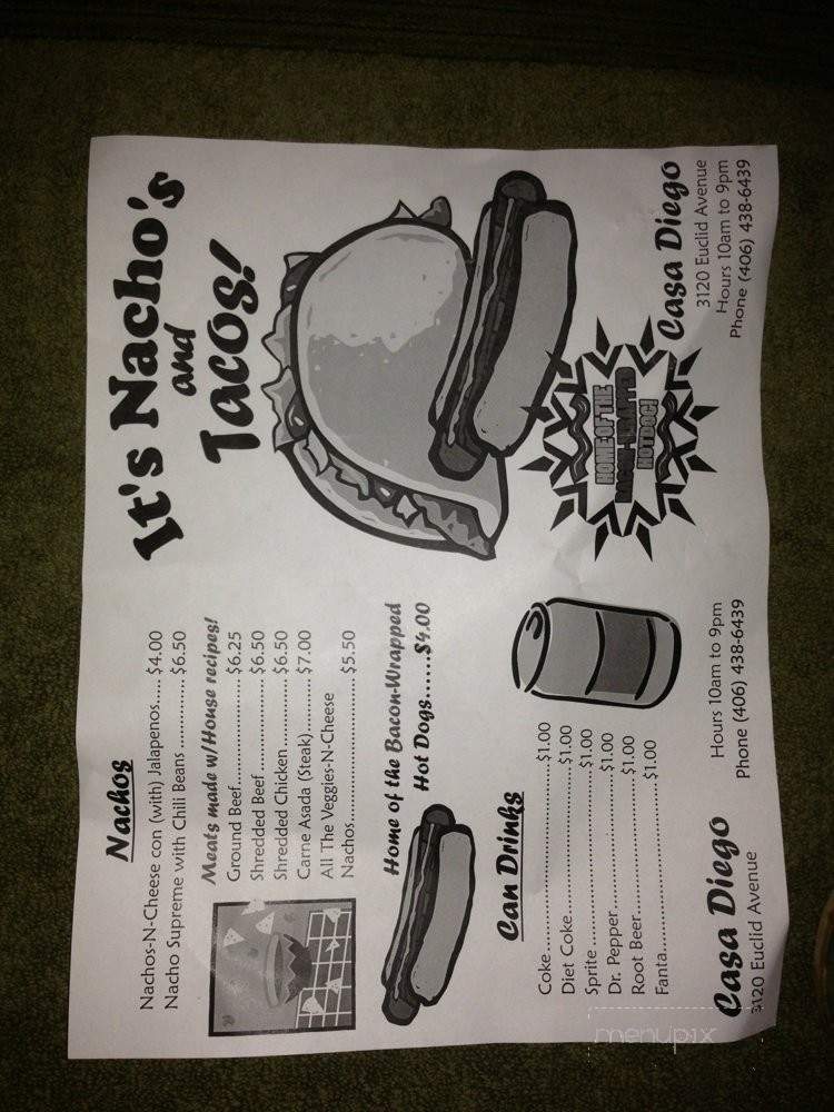 Louie's Casa Diego - Helena, MT menu_pic