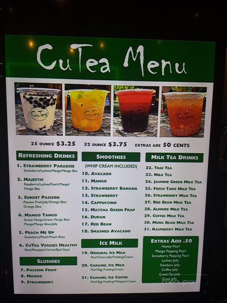 CuTea - San Jose, CA menu_pic