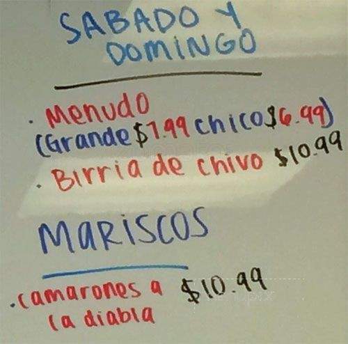 Taqueria Cali - San Jose, CA menu_pic