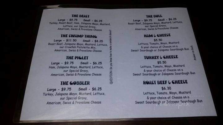 Woogie's Sandwich Shop - Vidor, TX menu_pic