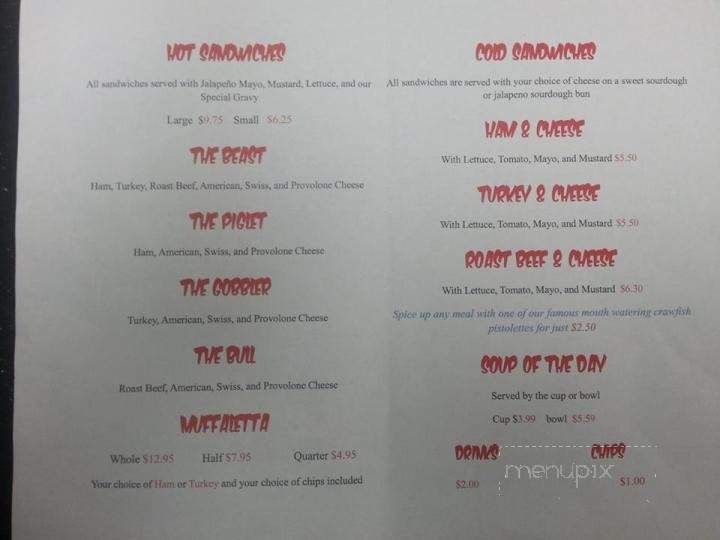 Woogie's Sandwich Shop - Vidor, TX menu_pic