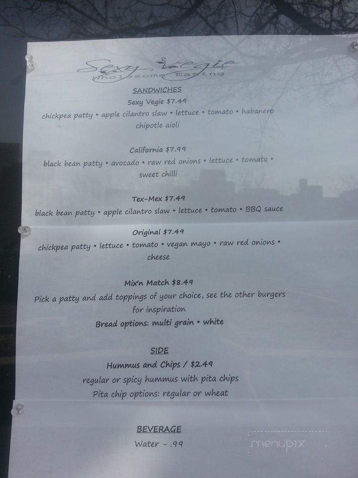 Sexy Vegie - Baltimore, MD menu_pic