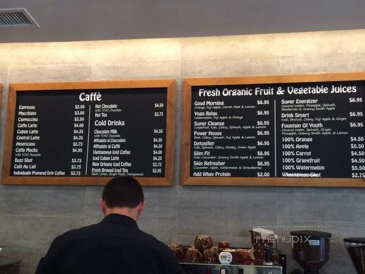Caffe Central - San Francisco, CA menu_pic