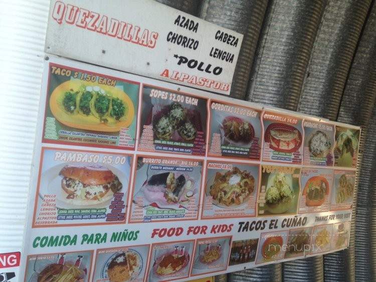 Tacos El Cunao #1 - Cleveland, TN menu_pic