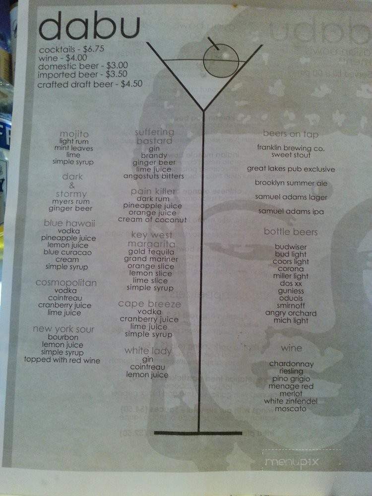 dabu - Lorain, OH menu_pic