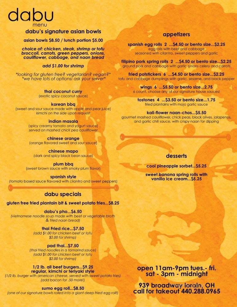 dabu - Lorain, OH menu_pic