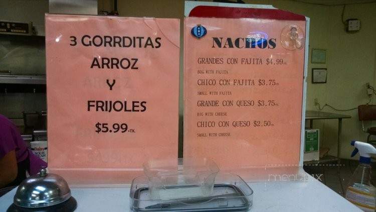 Taqueria Rosy - Dallas, TX menu_pic