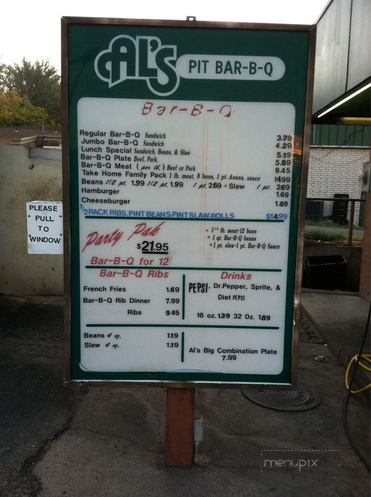 Al's Bar-B-Q - Fort Smith, AR menu_pic
