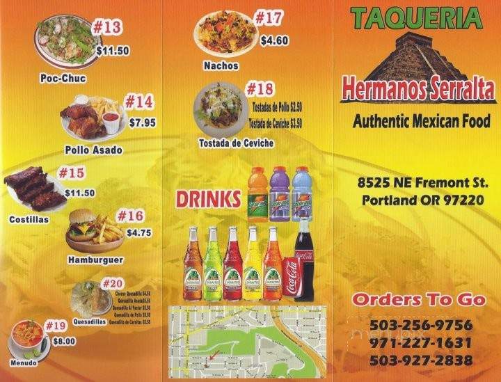 Taqueria Serralta - Portland, OR menu_pic