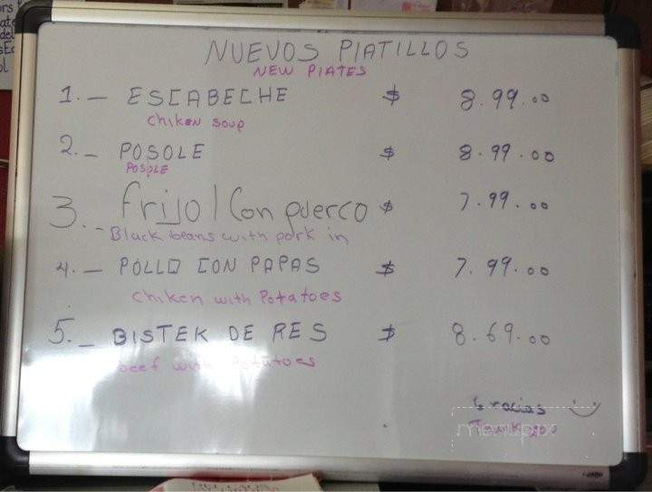 Taqueria Serralta - Portland, OR menu_pic