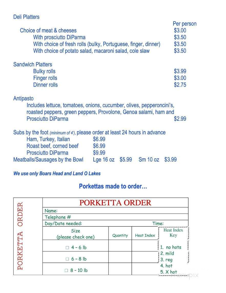 Devita's Market - Franklin, MA menu_pic