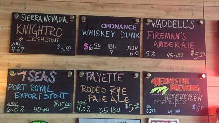 Wook's Craft & Cork - West Richland, WA menu_pic