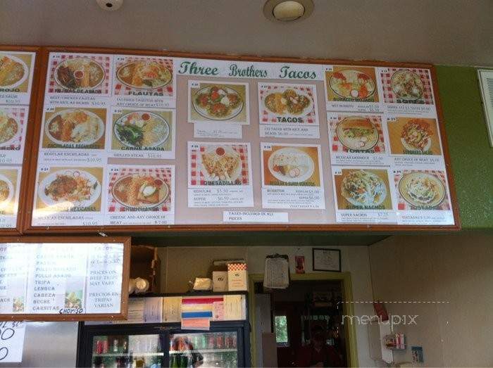 Three Brothers Tacos - Newark, CA menu_pic