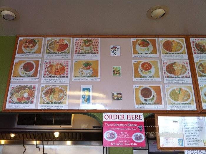 Three Brothers Tacos - Newark, CA menu_pic