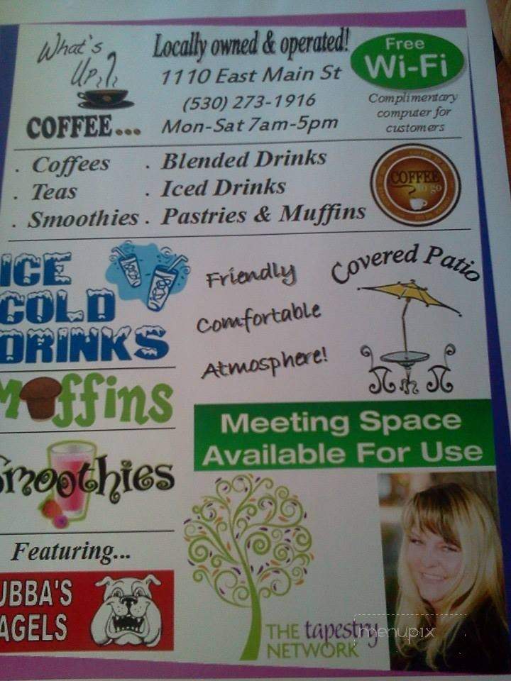 /250912739/What-s-Up-Coffee-Menu-Grass-Valley-CA - Grass Valley, CA