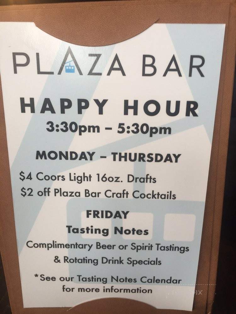 Plaza Bar - Olympic Valley, CA menu_pic