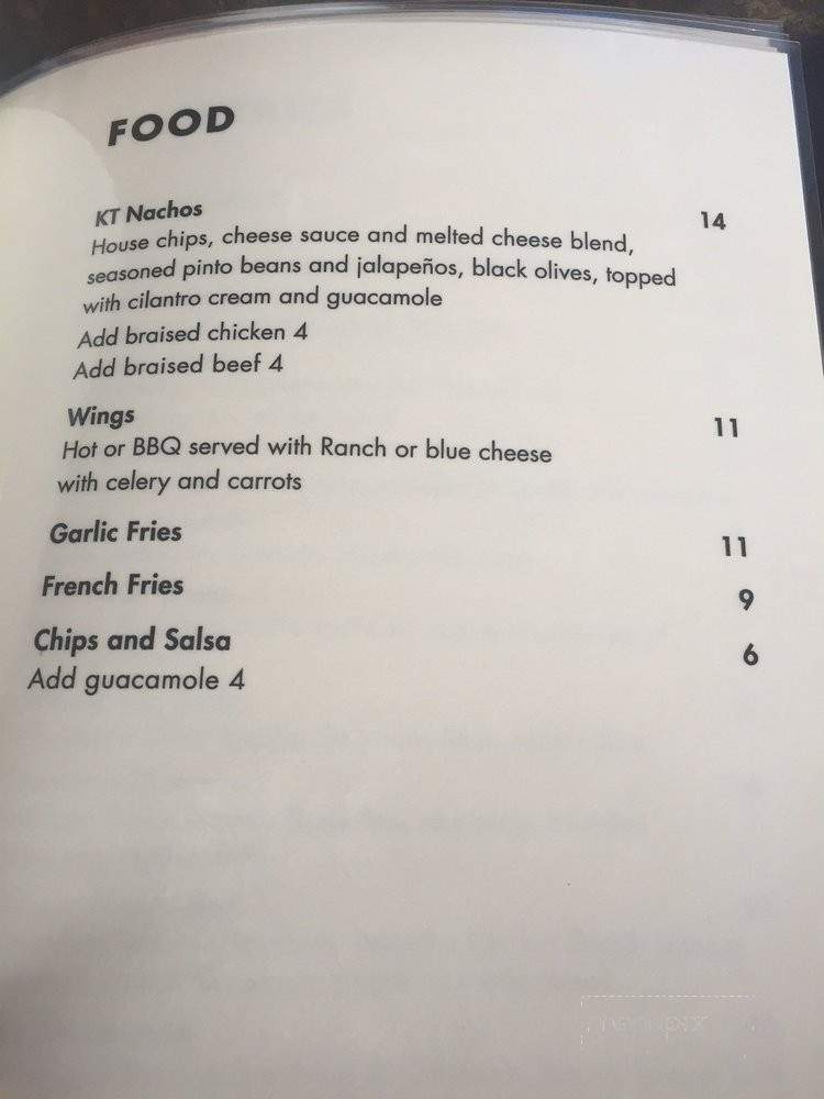 Plaza Bar - Olympic Valley, CA menu_pic
