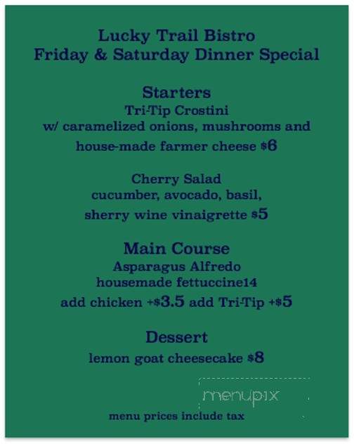 /250295453/Lucky-Trail-Bistro-Menu-Hayfork-CA - Hayfork, CA