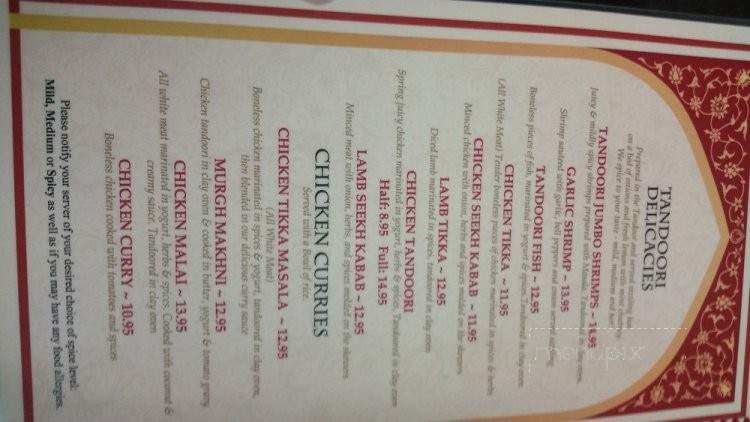 Punjab Indian Restaurant - Corning, CA menu_pic