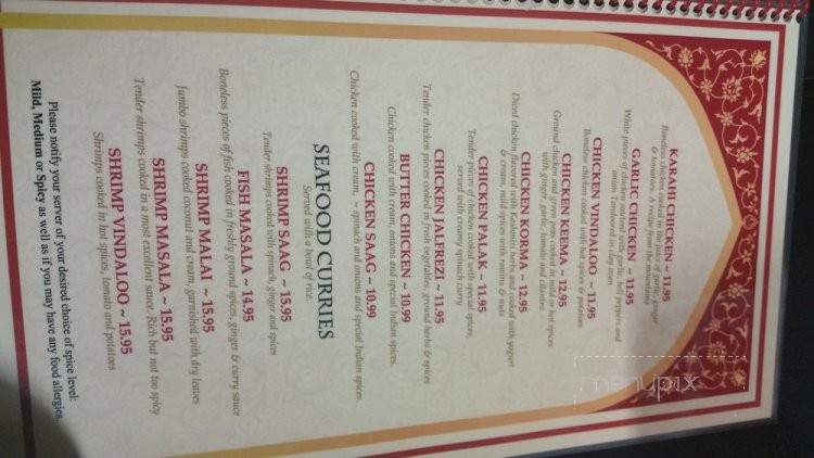 Punjab Indian Restaurant - Corning, CA menu_pic