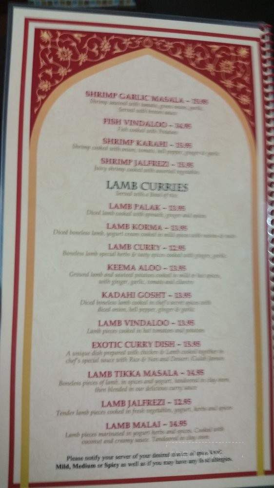Punjab Indian Restaurant - Corning, CA menu_pic