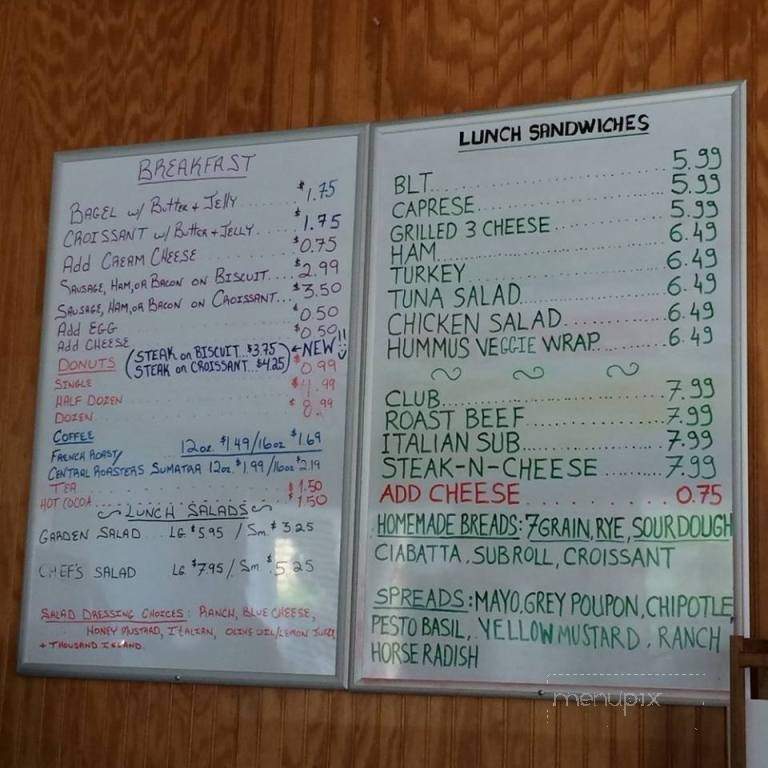 Creekside Bakery and Deli - Sperryville, VA menu_pic