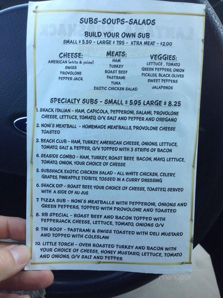 Lantana Subshack - Lantana, FL menu_pic