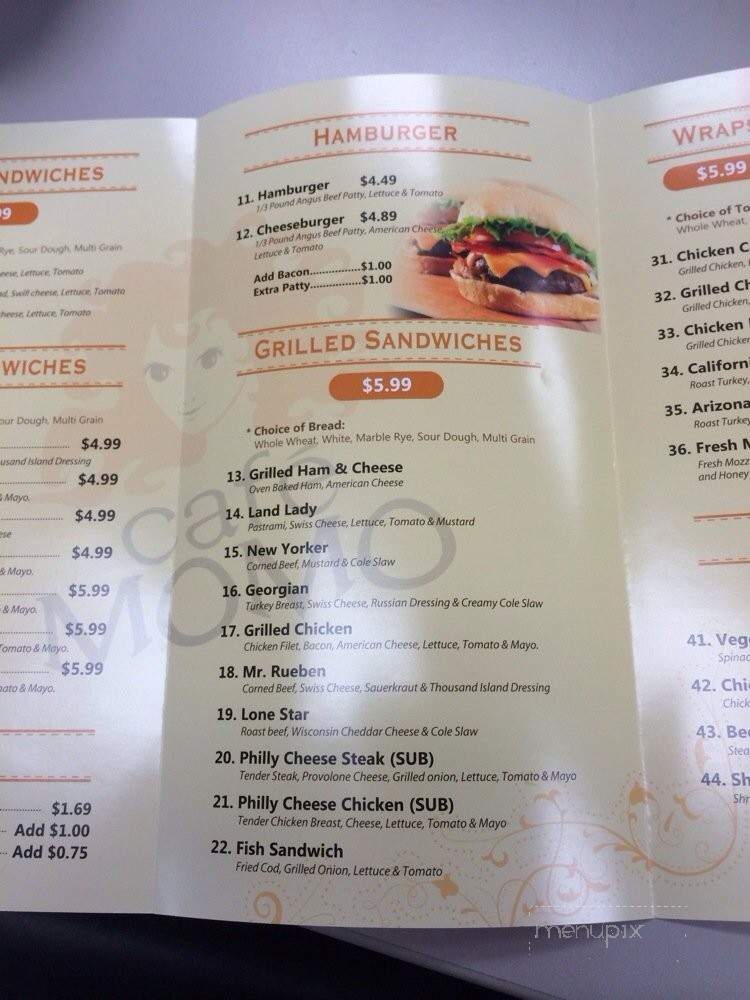 Cafe Momo - Norwalk, CA menu_pic