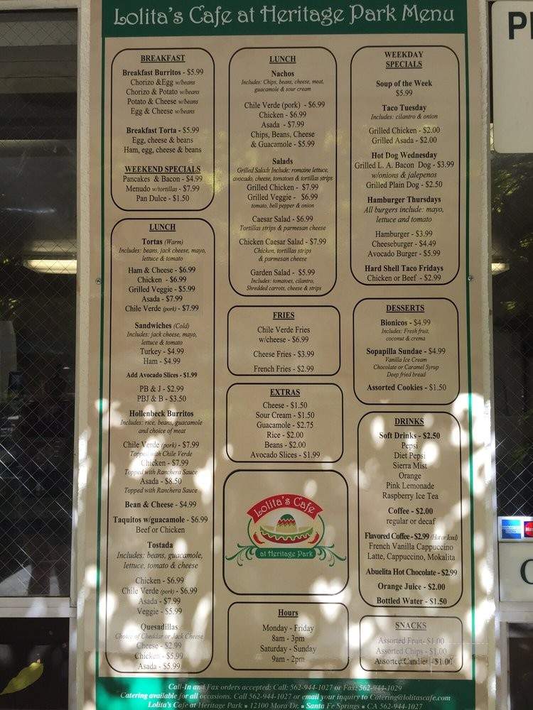 Lolita's Cafe - Santa Fe Springs, CA menu_pic