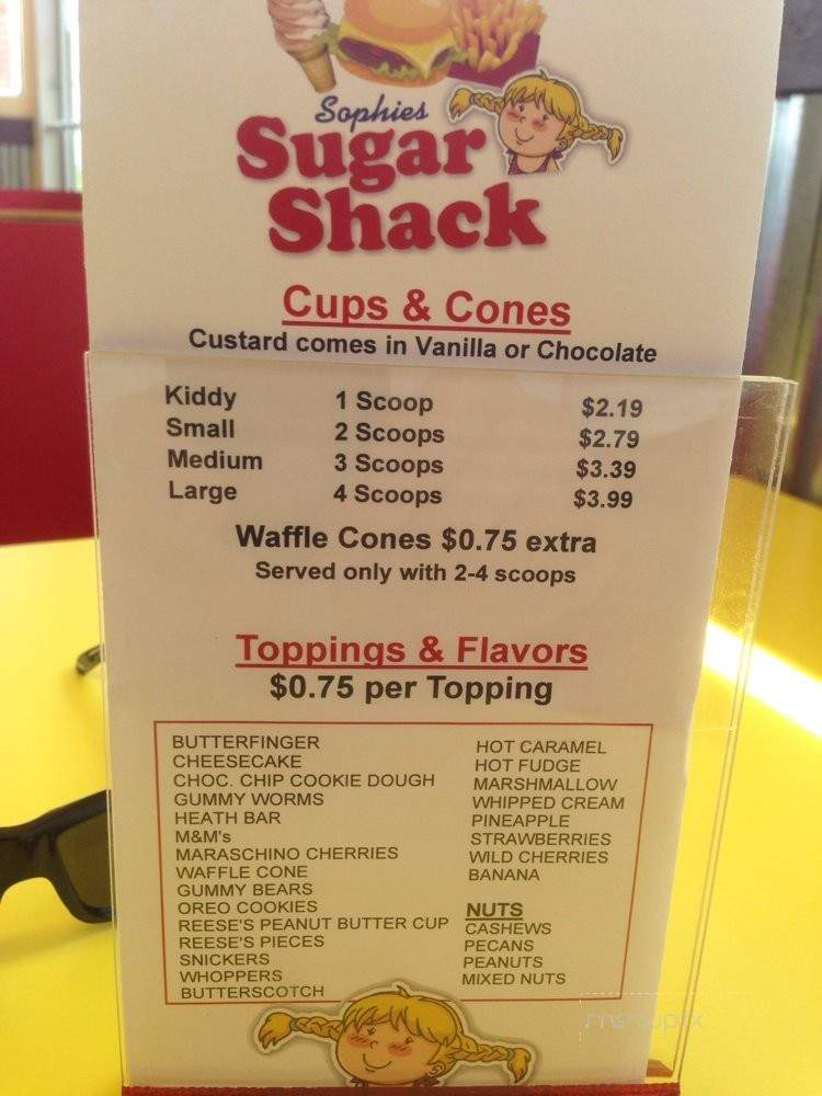 Sophies Sugar Shack - Sunrise Beach, MO menu_pic