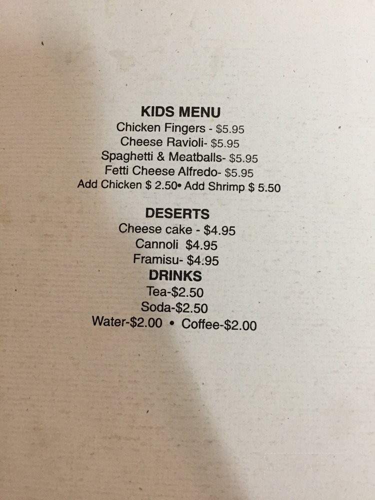 Mimmos Ristorante Pizzeria - Quitman, MS menu_pic