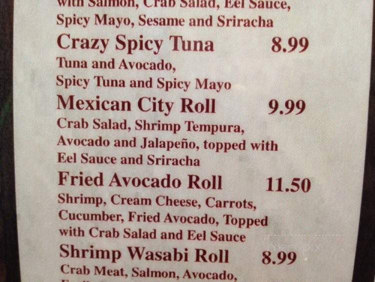 Wasabi Express Grill & Sushi - Somerset, KY menu_pic