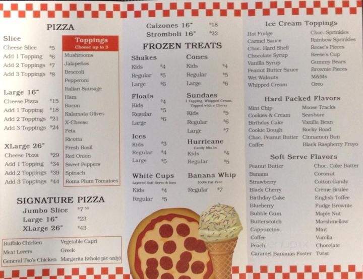 Udder Delight/Harvey Cedars Pizza Shack - Harvey Cedars, NJ menu_pic