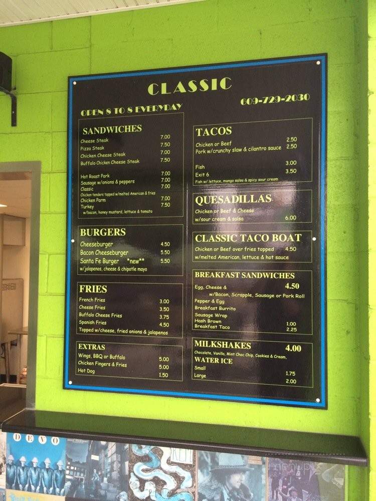 Classic Sandwiches - Wildwood, NJ menu_pic