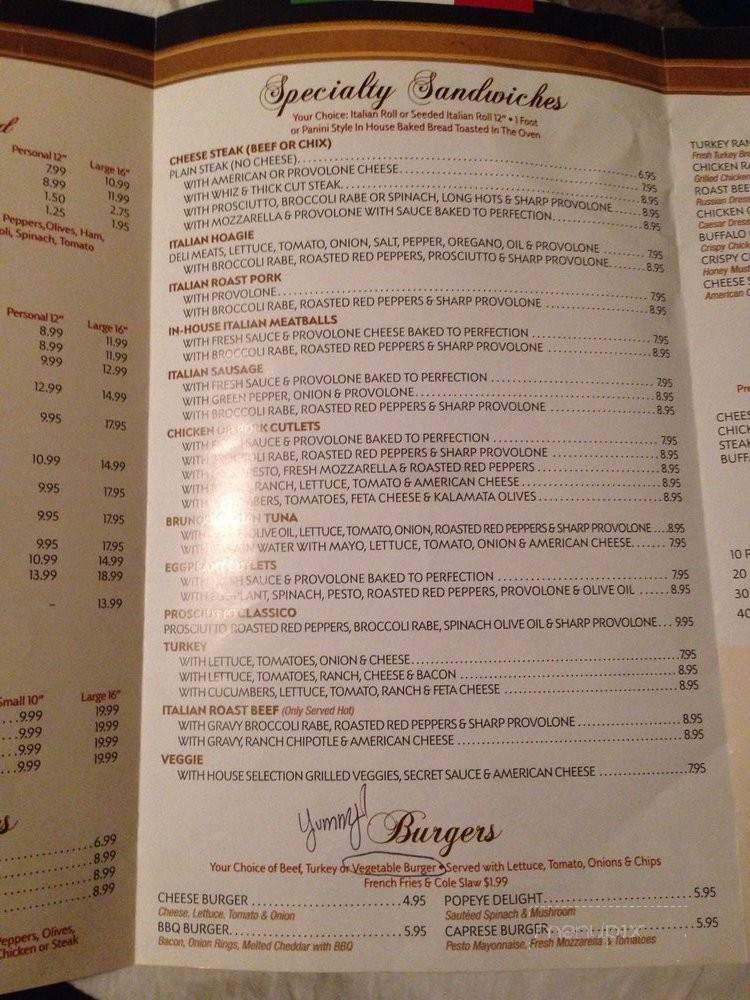 Bruno's Cafe - Upper Darby, PA menu_pic