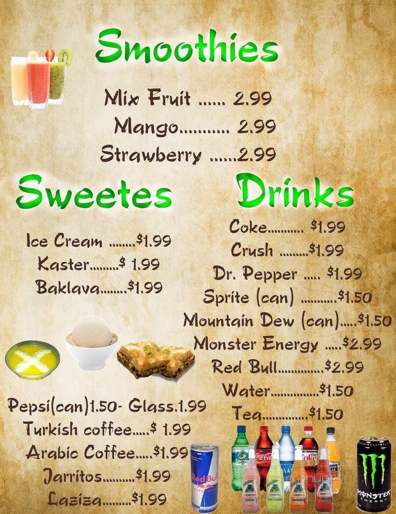 Safari Hookah - Nashville, TN menu_pic