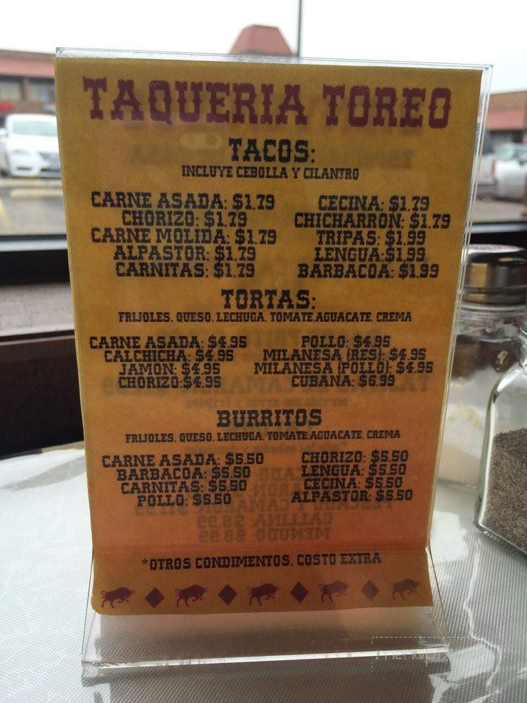 Taqueria EL Toreo - Bensenville, IL menu_pic