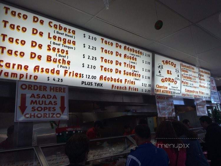 El Gordito - Las Vegas, NV menu_pic