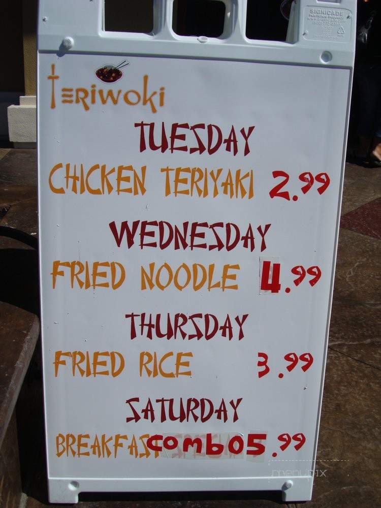 Teriwoki - Las Vegas, NV menu_pic