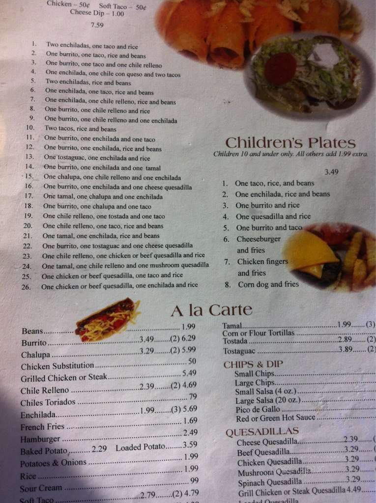 Mi Rancho - Augusta, GA menu_pic