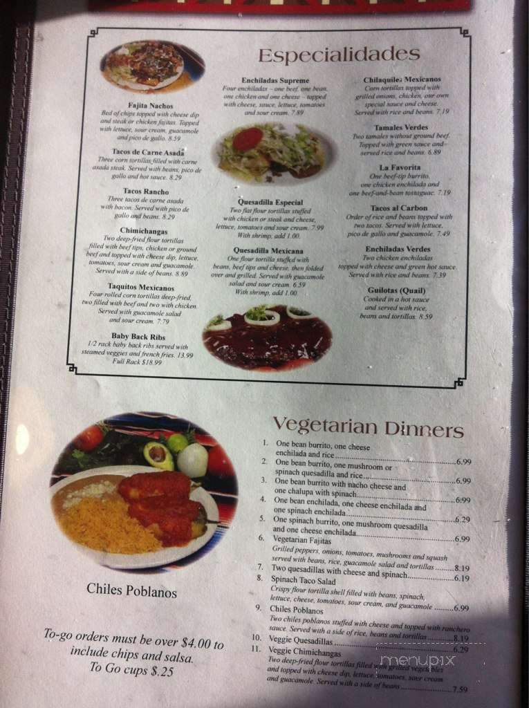 Mi Rancho - Augusta, GA menu_pic