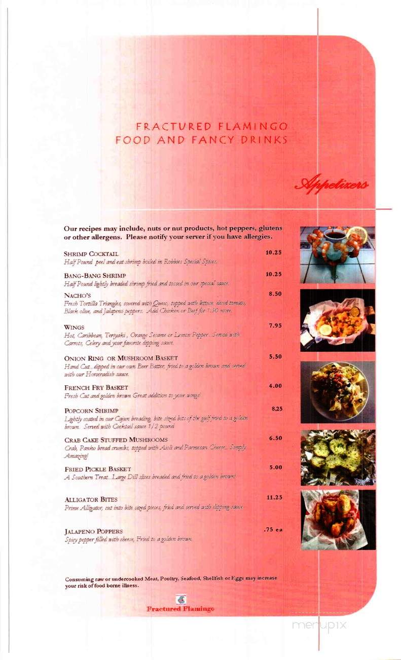 The Fractured Flamingo - Lanett, AL menu_pic
