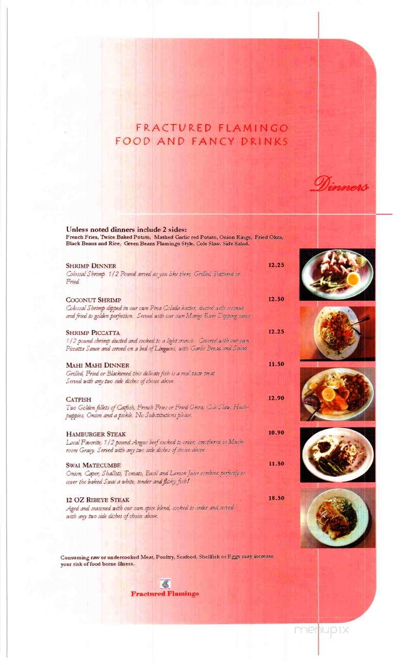 The Fractured Flamingo - Lanett, AL menu_pic