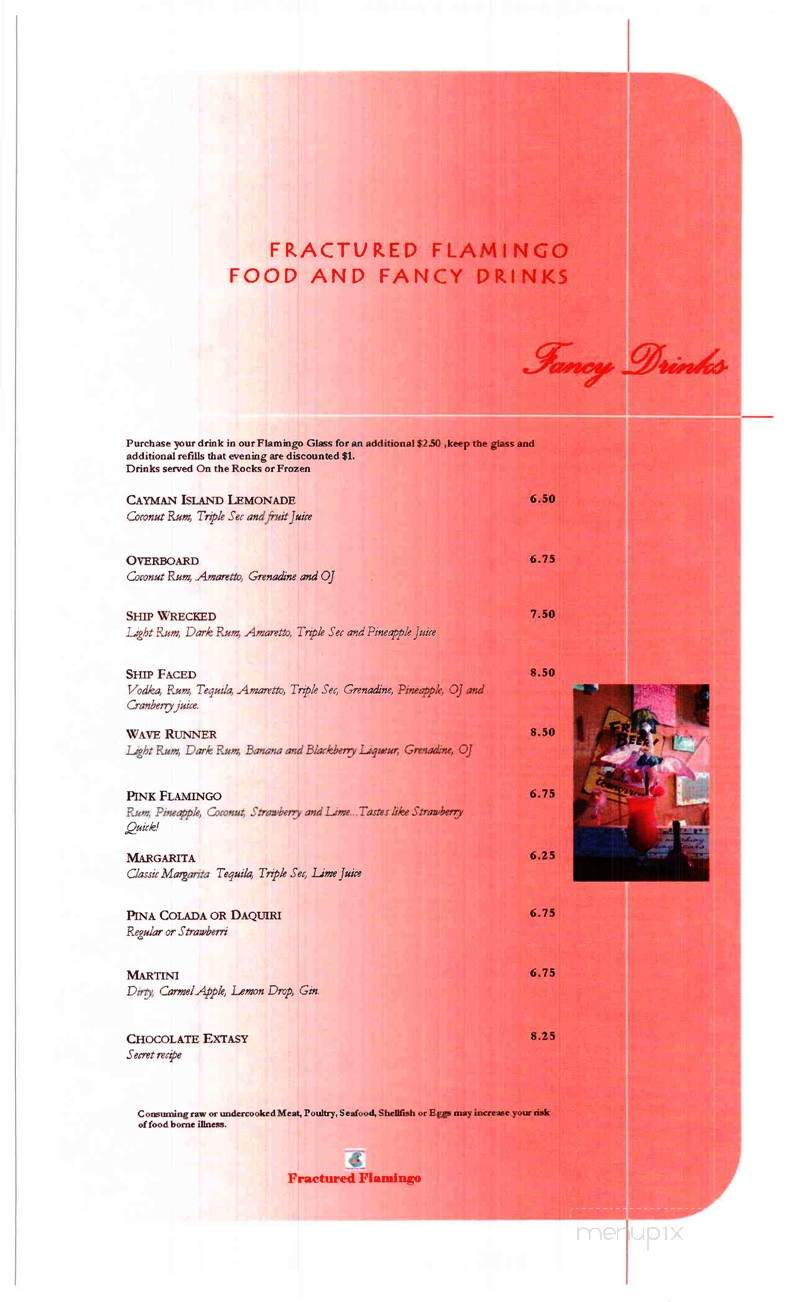 The Fractured Flamingo - Lanett, AL menu_pic