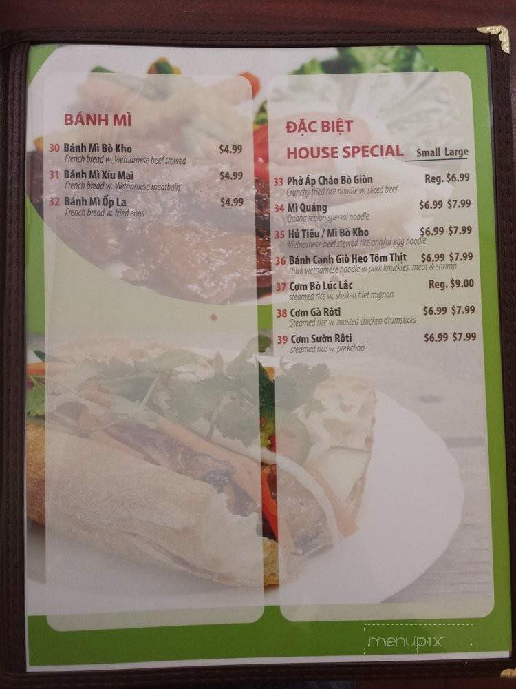 Bien Hoa Fast Food - Westminster, CA menu_pic
